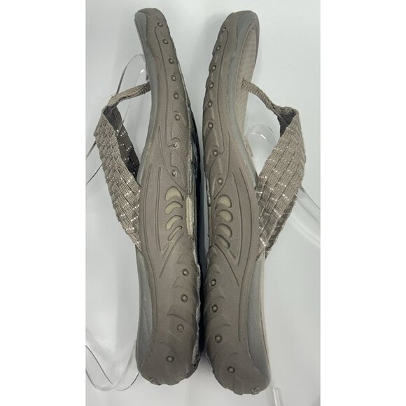 Skechers Reggae Womens 8 Sandals Flip Flops  Stir It Up Outdoor Lifestyle Taupe - Picture 7 of 9